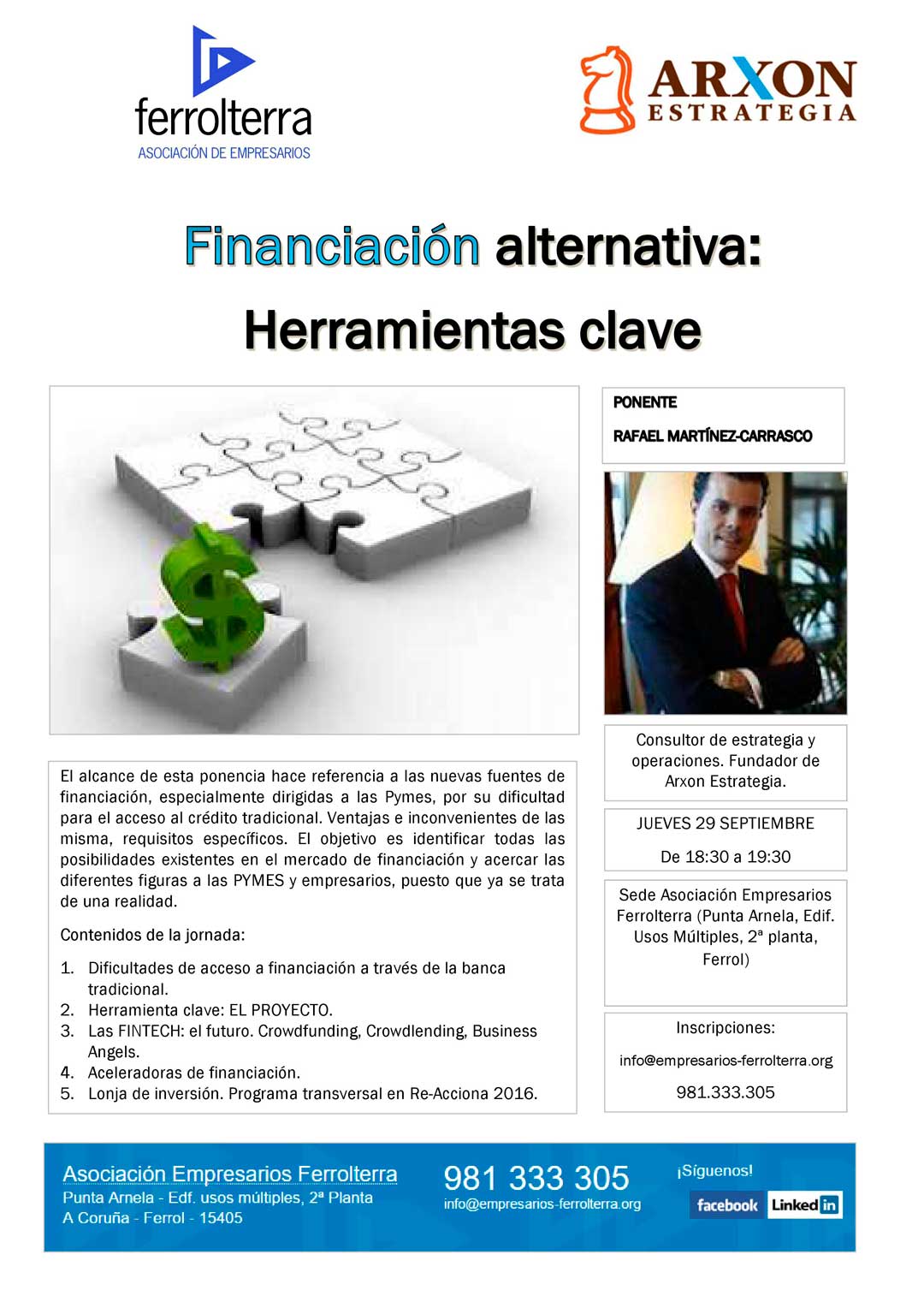 JORNADA FINANCIACIÓN ALTERNATIVA: HERRAMIENTAS CLAVE
